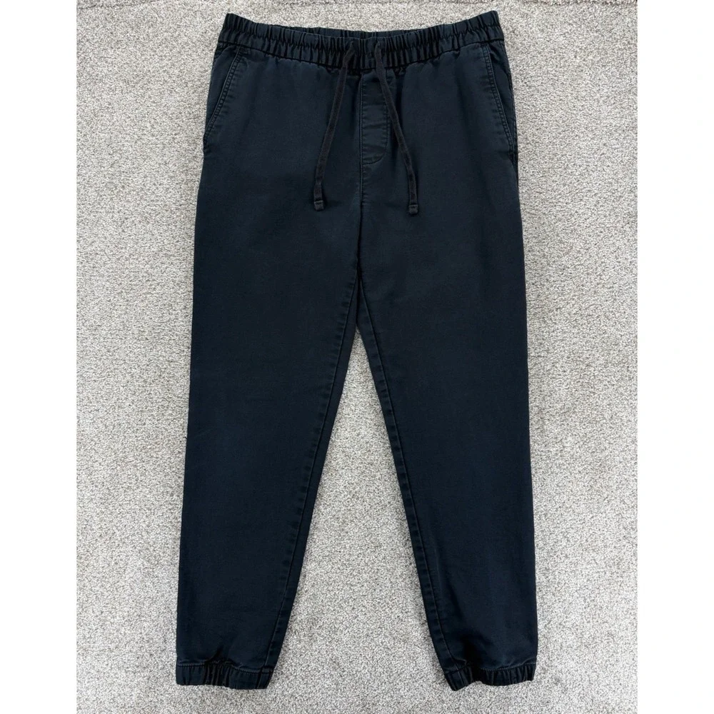 Banana Republic The Travel Jogger Men's M Tall 32x29‎ Black Heavy Cotton Stretch